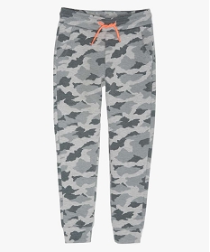 pantalon de jogging garcon imprime camouflage brunA254501_1