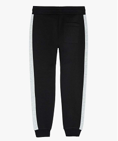 pantalon de jogging garcon avec liseres fluo noir pantalonsA254601_2