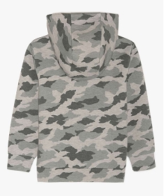 sweat garcon zippe imprime camouflage brunA257901_2