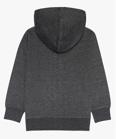 sweat garcon zippe et molletonne avec capuche gris sweatsA258401_2