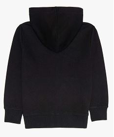 sweat zippe et molletonne a capuche garcon noir sweatsA258501_2
