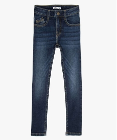 GEMO Jean coupe skinny extensible 5 poches garçon Bleu