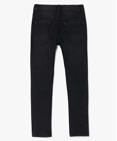 jean garcon coupe regular avec genoux renforces noir jeansA259601_3