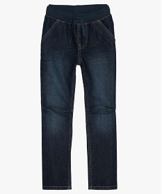 jean garcon coupe regular a taille elastiquee bleu jeansA259701_2