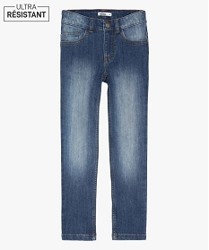 jean garcon slim en coton stretch delave ultra resistant gris jeansA260101_1
