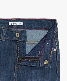 jean garcon slim en coton stretch delave ultra resistant bleu jeansA260201_2