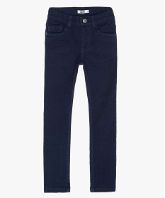 GEMO Pantalon garçon uni coupe Slim extensible navy
