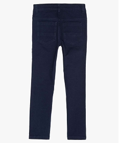 pantalon garcon uni coupe slim extensible navy pantalonsA260601_2
