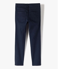 pantalon garcon uni coupe slim extensible bleu pantalonsA260601_4