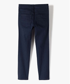 pantalon garcon uni coupe slim extensible navy pantalonsA260601_4