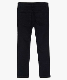 pantalon garcon uni coupe slim extensible noir pantalonsA260801_2