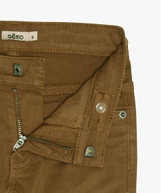 pantalon garcon uni coupe slim extensible orangeA261001_2