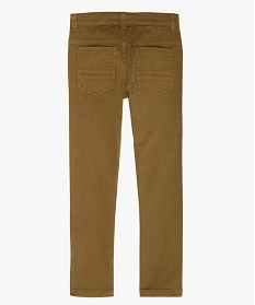 pantalon garcon uni coupe slim extensible orangeA261001_3