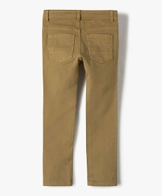 pantalon garcon uni coupe slim extensible orangeA261001_4