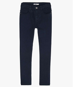 GEMO Pantalon garçon coupe skinny en toile extensible navy