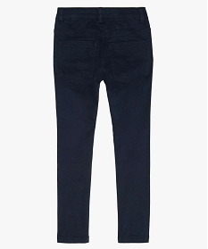 pantalon garcon coupe skinny en toile extensible bleuA261201_3