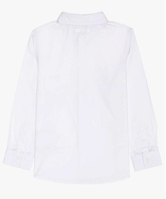 chemise garcon unie a manches longues blancA262201_4