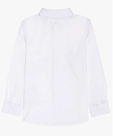 chemise unie a manches longues garcon blancA262201_4