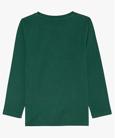tee-shirt garcon imprime applique velours - lulu castagnette vert tee-shirtsA269301_2