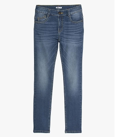 jean garcon coupe slim avec plis sur les hanches gris jeansA273701_1