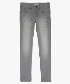 jean garcon coupe slim avec plis sur les hanches gris jeansA273801_1