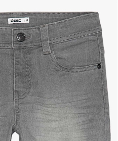 jean garcon coupe slim avec plis sur les hanches gris jeansA273801_3