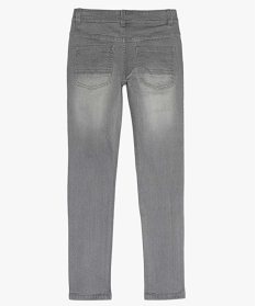 jean garcon coupe slim avec plis sur les hanches gris jeansA273801_4