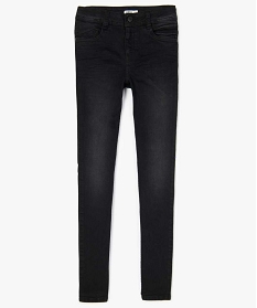 jean garcon ultra skinny stretch avec plis aux hanches noir jeansA273901_2