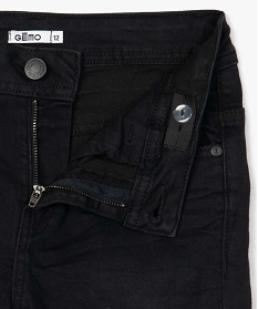 jean garcon ultra skinny stretch avec plis aux hanches noir vif jeansA273901_3