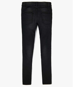 jean garcon ultra skinny stretch avec plis aux hanches noir vif jeansA273901_4