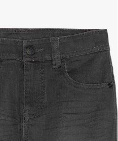 jean garcon ultra skinny stretch avec plis aux hanches grisA274001_3