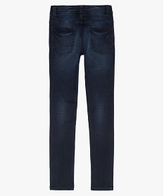 jean garcon ultra skinny stretch avec plis aux hanches bleu jeansA274101_3