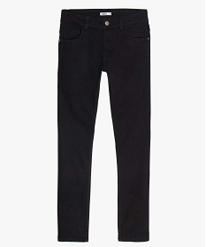 GEMO Pantalon garçon style jean slim 5 poches Noir