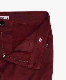 pantalon garcon style jean slim 5 poches rouge pantalonsA274901_2