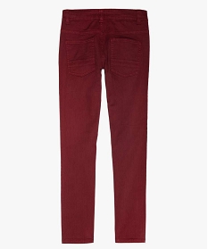 pantalon garcon style jean slim 5 poches rouge pantalonsA274901_3
