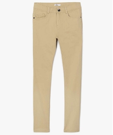 pantalon garcon coupe skinny en toile extensible beige pantalonsA275301_2