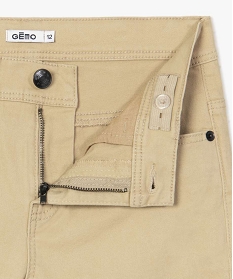 pantalon garcon coupe skinny en toile extensible beige pantalonsA275301_3