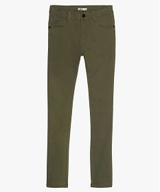 pantalon garcon coupe skinny en toile extensible vert pantalonsA275401_2