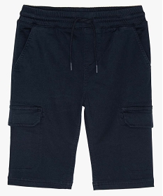 bermuda garcon en maille a poches laterales bleu shorts bermudas et pantacourtsA275901_1