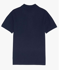polo a manches courtes en maille piquee garcon navy polosA277001_2