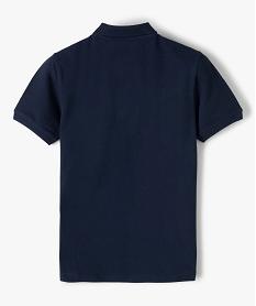 polo a manches courtes en maille piquee garcon navy polosA277001_4