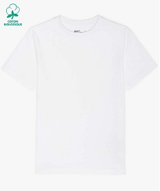 tee-shirt garcon a manches courtes uni blanc tee-shirtsA278201_1