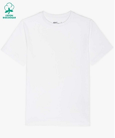 GEMO Tee-shirt à manches courtes uni garçon blanc vif