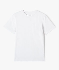 tee-shirt a manches courtes uni garcon blanc tee-shirtsA278201_4