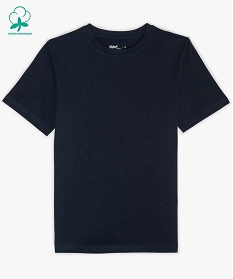 tee-shirt a manches courtes uni garcon bleuA278501_1