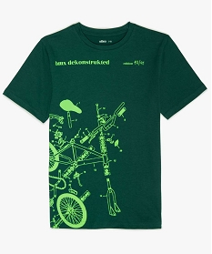 tee-shirt garcon avec motif bmx sur lavant vert tee-shirtsA278901_1