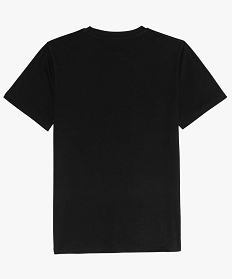tee-shirt garcon a manches longues imprime nature noirA280501_2