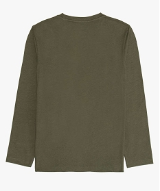 tee-shirt garcon a manches longues imprime montagne vert tee-shirtsA281201_2