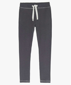 pantalon de jogging fille coupe ajustee gris pantalonsA283601_1
