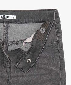 jean fille coupe slim 4 poches en matiere extensible grisA286801_2